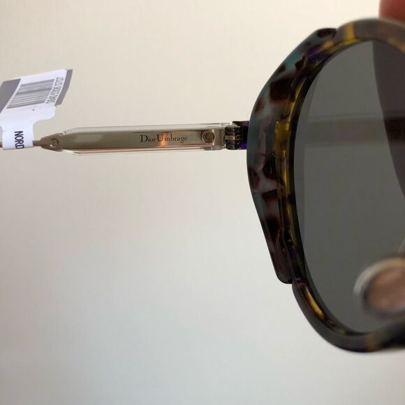 NEW Dior Umbrage Sunglasses Green Leaf Pattern Havana Runway Resortwear main image 14